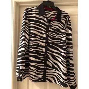 Jones New York Zebra Blouse